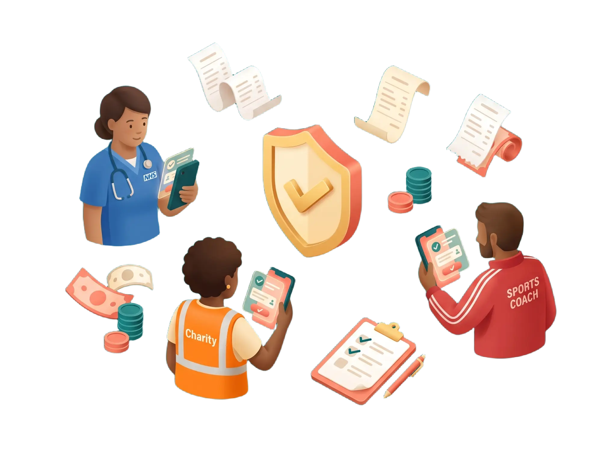 VolunteerPay app illustration